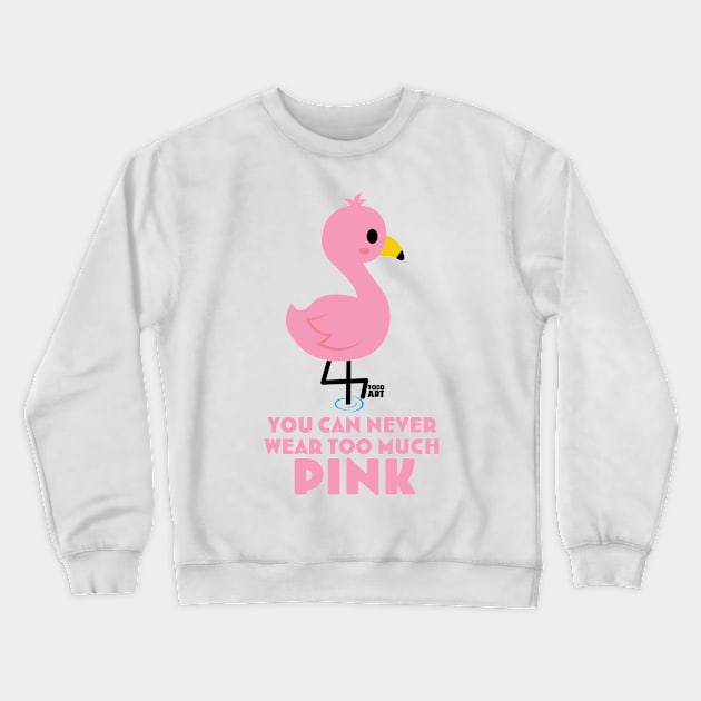 PINK FLAMINGO Crewneck Sweatshirt by toddgoldmanart